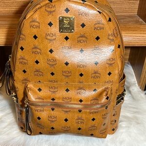 MCM Cognac Visetos Backpack